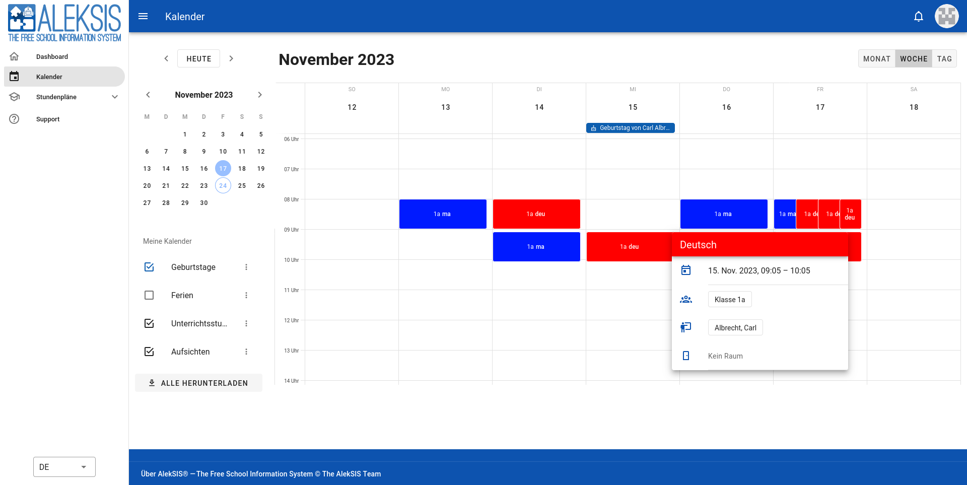 Verbesserungen am Datenmodell und ein neues Kalender-System