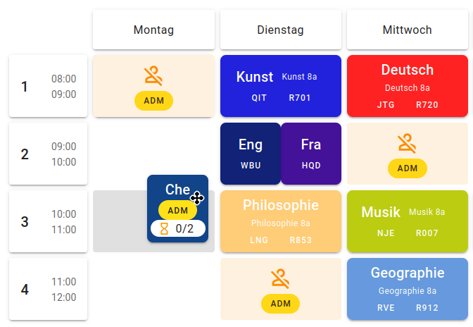 Vorstellung: Stundenplanerstellung und neues Kursbuch